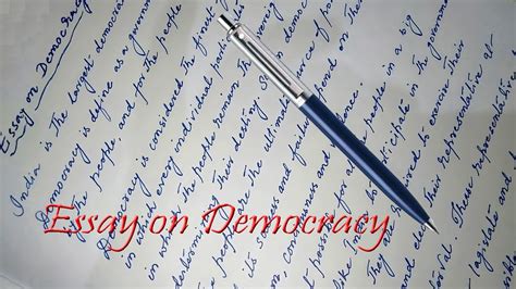 Essay On Democracy In English Handwriting Practice In English