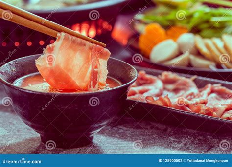 Shabu Shabu Hot Pot Stock Photo Image Of Vintage Japanese 125900502