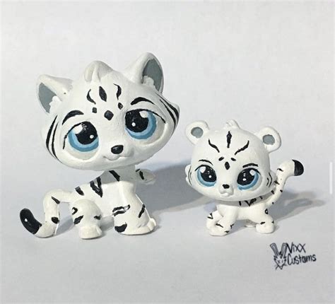 LPS Mommy and Baby White Tiger Custom OOAKS - Etsy