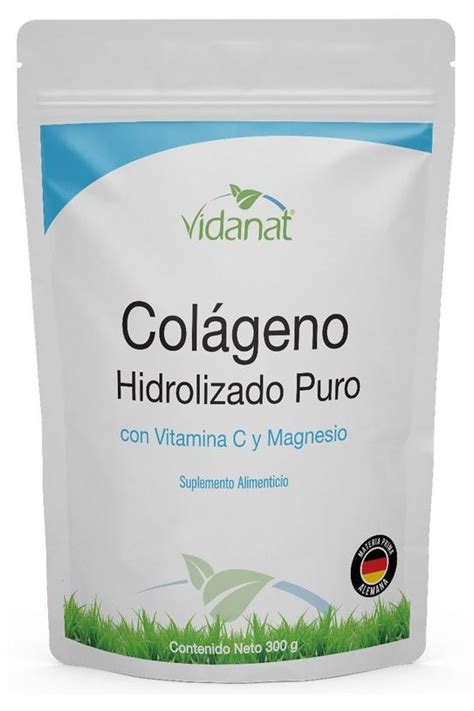 Colageno Hidrolizado Puro Con Vitamina C Y Magnesio 300 G Vidanat