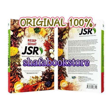 Jual Resep Sehat JSR Dr Zaidul Akbar ORIGINAL Syaamil Shopee Indonesia