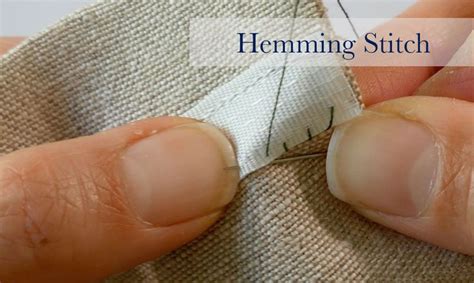 Hemming Stitch Detail Of How To Hem Hand Sewing Stitch Sewing