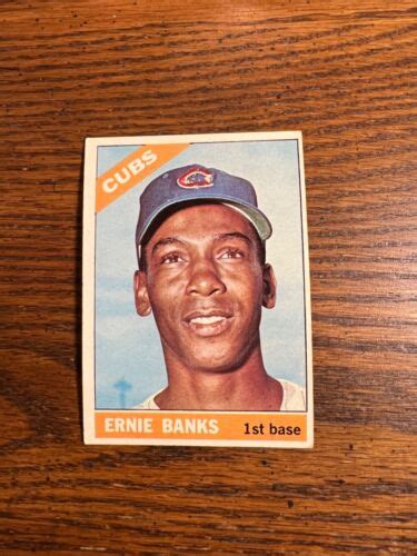 Topps Baseball Card Ernie Banks Looks Ex Exmt Tiny Paper