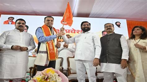 In Pics Milind Deora Joins Shiv Sena In Presence Of Eknath Shinde In Mumbai