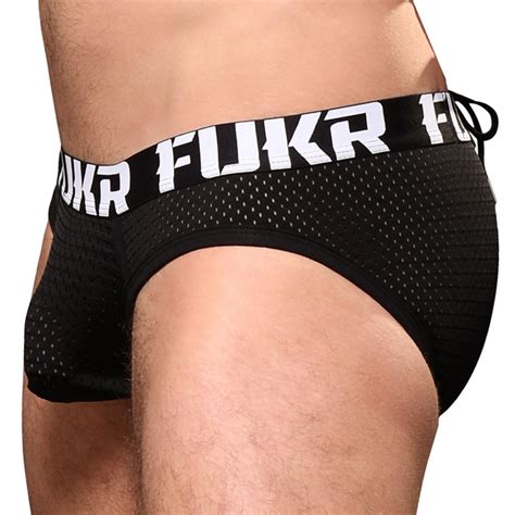 Andrew Christian Slip Almost Naked Fukr Mesh Noir Inderwear