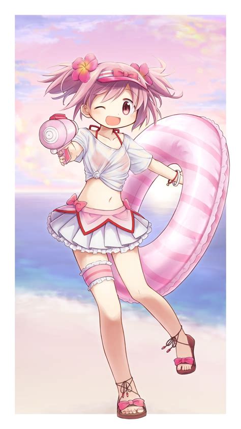 Rilafm Puella Magi Madoka Magica Kaname Madoka Bikini Top Garter Gun