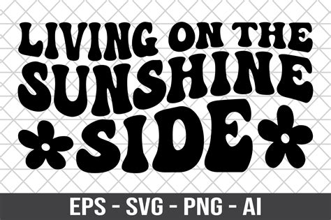 Living On The Sunshine Side Retro Svg Graphic By Craftking Creative