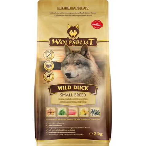 WOLFSBLUT Trockenfutter Small Breed Wild Duck 2kg Ente