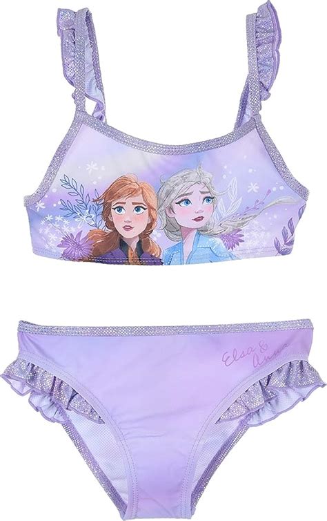 Disney Frozen Girls Bikini Swimsuit Amazon Co Uk Clothing