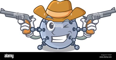 Cowboy Mine Underwater Isolated With The Mascot Vector Illustration