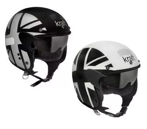 Casco Para Moto Abierto Con Visera Kraft Capacetes Old School