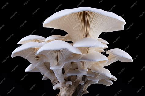 Premium Ai Image High Contrast Photo Of Pleurotus Ostreatus The Pearl