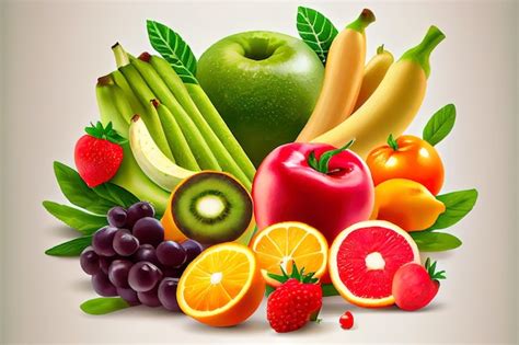 Alimentación alimentos saludables y frutas selección de alimentación