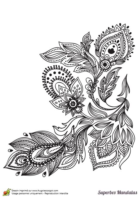 Coloriage Dun Superbe Mandala En Forme De Fleur Stylisé Assez Facile