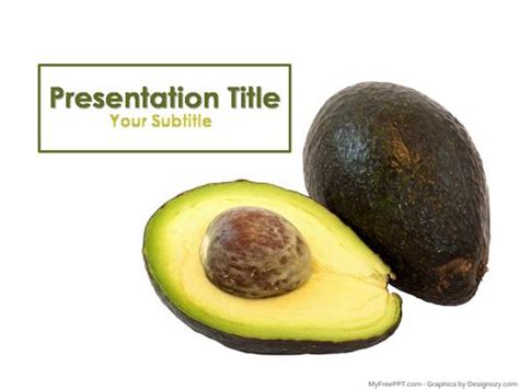 Avocado PowerPoint Template | Powerpoint, Powerpoint templates, Templates