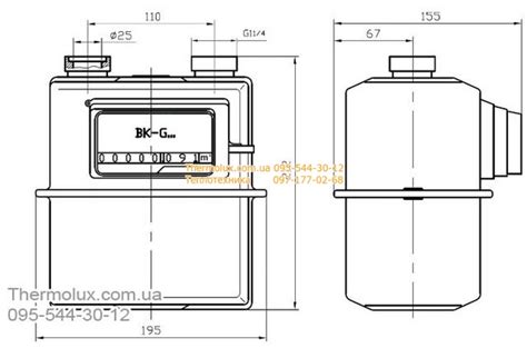 Купить Elster BK G1.6 M (Газовый счётчик Эльстер ВК 1.6) для помещения ...