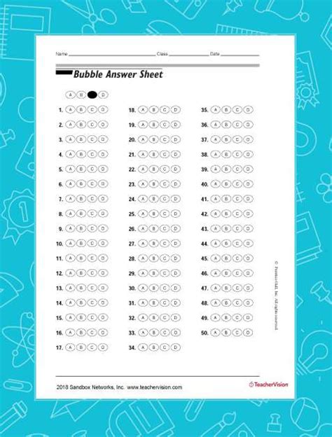 Bubble Sheet Printable