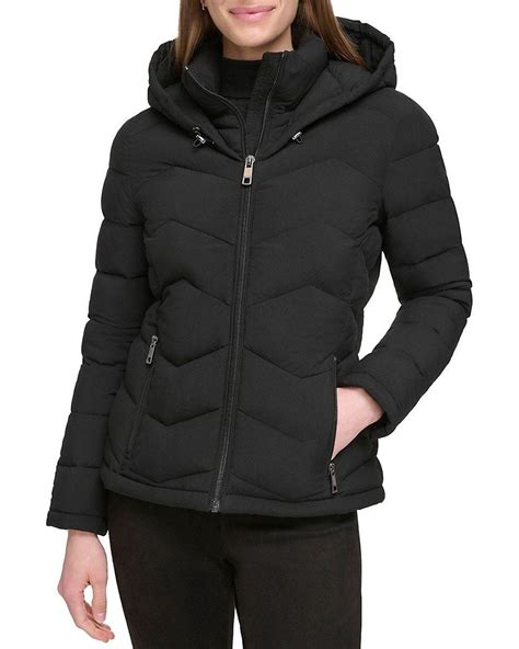 Calvin Klein Packable Hooded Puffer Jacket In Black Lyst