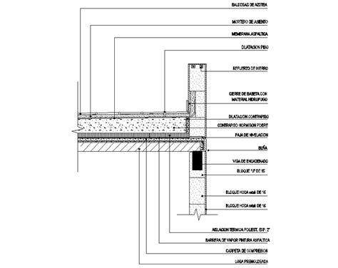 Concrete Slab Section CAD Drawing