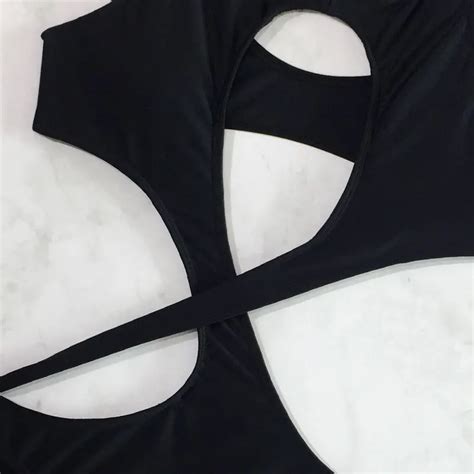 Nude Swim Wear Hollow Costume Swimwear Woman Halter Cutting Swimsuit Photo Out One Piece Vintage