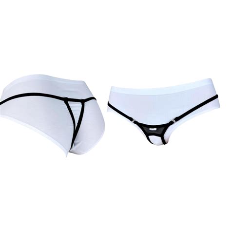 1004 2S Shbikini Sexy Hot Mini Micro Open Crotch String Sexy Open Thong Black Lingerie