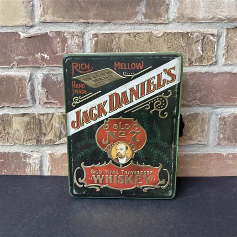 VINTAGE JACK DANIELS Old No 7 Tennessee Whiskey Empty Tin Box 6 34