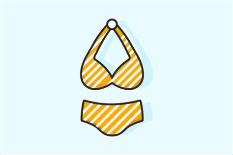 Flat Icon Summer Bikini Graphic By Hi Jumpingball Creative Fabrica