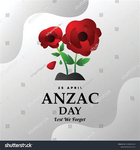 Anzac Day Vector Design Template Stock Vector Royalty Free 2148019235