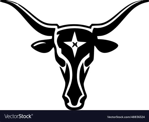 Texas longhorn head - minimalist and simple Vector Image