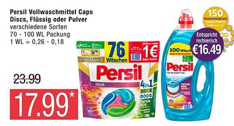 Persil Vollmaschmittel Caps Discs Fl Ssig Oder Pulver Angebot Bei