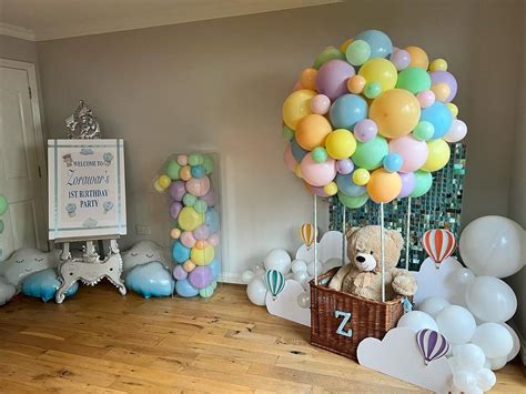 Pastel Hot Air Balloon Birthday Up Up And Away 1st Birthday Catch My Party