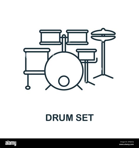 Drum Set Line Icon Simple Element From Musical Instruments Collection