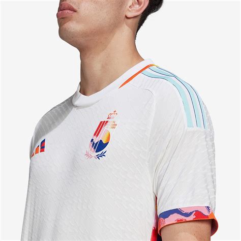 Adidas Belgien Authentic Ausw Rtstrikot Wei Herren