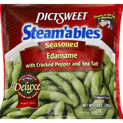 Pictsweet Steam Ables Seasoned Edamame Beans Peas Priceless Foods