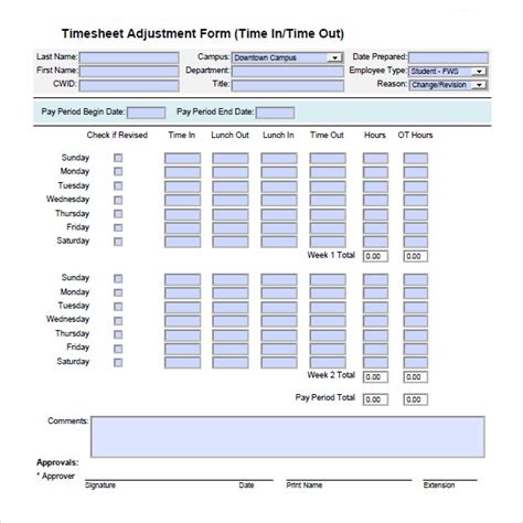 Free 10 Time Tracking Templates In Ms Word Excel