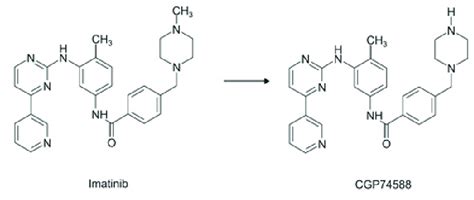 Molecular Structure Of Imatinib And Cgp74588 Download Scientific Diagram