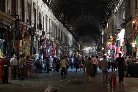 Al Hamidiyah Souq Bazaar Damascus Editorial Stock Image Image Of