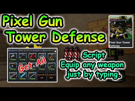 FREE Roblox Pixel Gun Tower Defense Script Get All Character