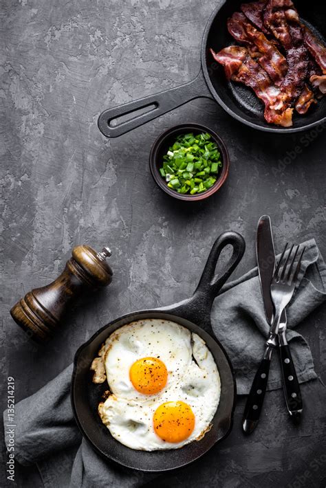 bacon and eggs Stock Photo | Adobe Stock