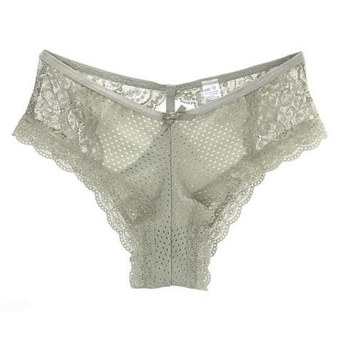 Satin Lace Briefs Breathable Low Waist Briefs Mens Sexy Lingerie