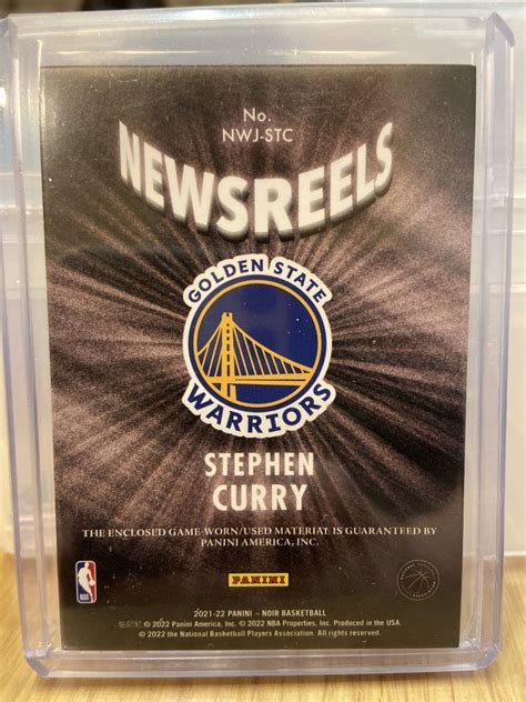 21 22 Panini Noir Stephen Curry Newsreels 75 Game Used Jersey SP 中古 の