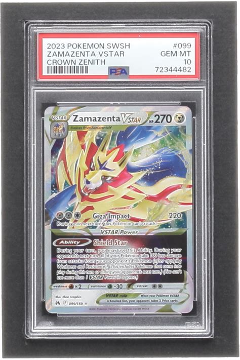 Zamazenta Vstar Pokemon Sword And Shield Crown Zenith Psa