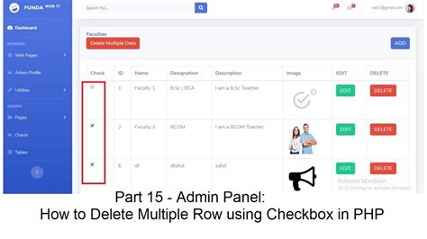 Delete Selected Row From Table In Php Mysql Brokeasshome