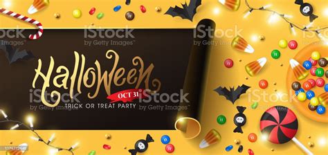 Happy Halloween Banners Party Invitation Backgroundvector Illustration Stock Illustration