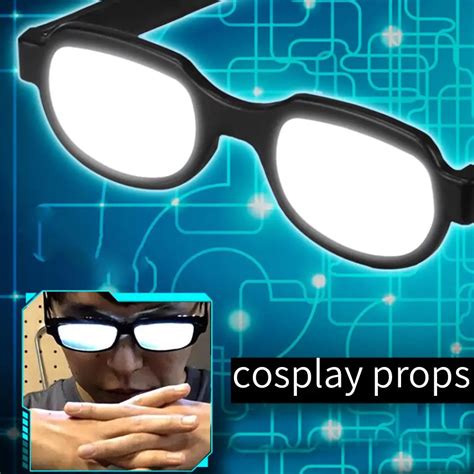 Fashion Men Women Led Light Luminous Glasses Eyewear Anime Cosplay Party Prop Stylish Appearance