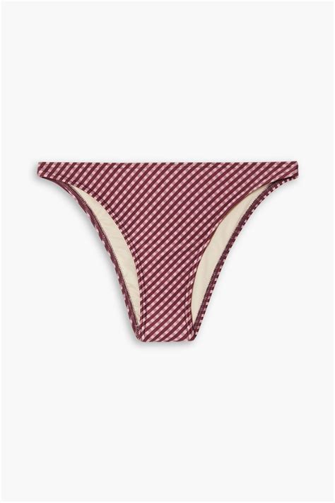 PEONY SWIMWEAR Gingham Bikini Briefs THE OUTNET