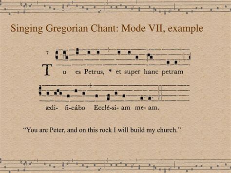 Ppt Singing Gregorian Chant Pitch And Mode Powerpoint Presentation