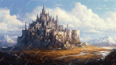 Premium AI Image | castle fantasy background