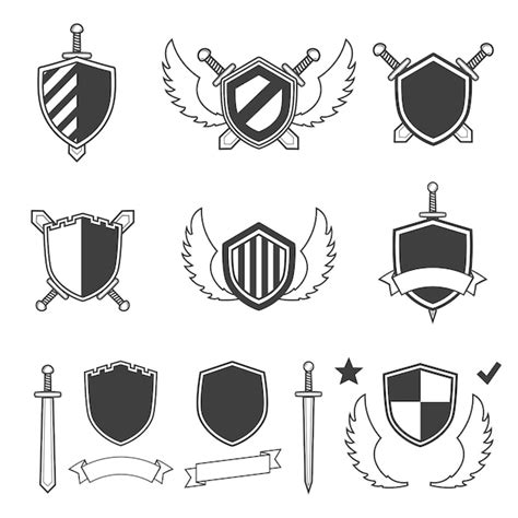 Premium Vector Security Set Black Icons Vector Illustration