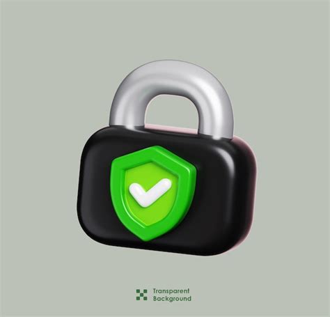 Premium Psd Password Secure Access Padlock With Protection Shield